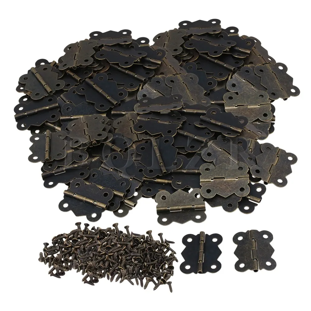 4cm Vintage Antique Bronze Butterfly Cabinet Door Cupboard Hinges Pack of 100 BQLZR