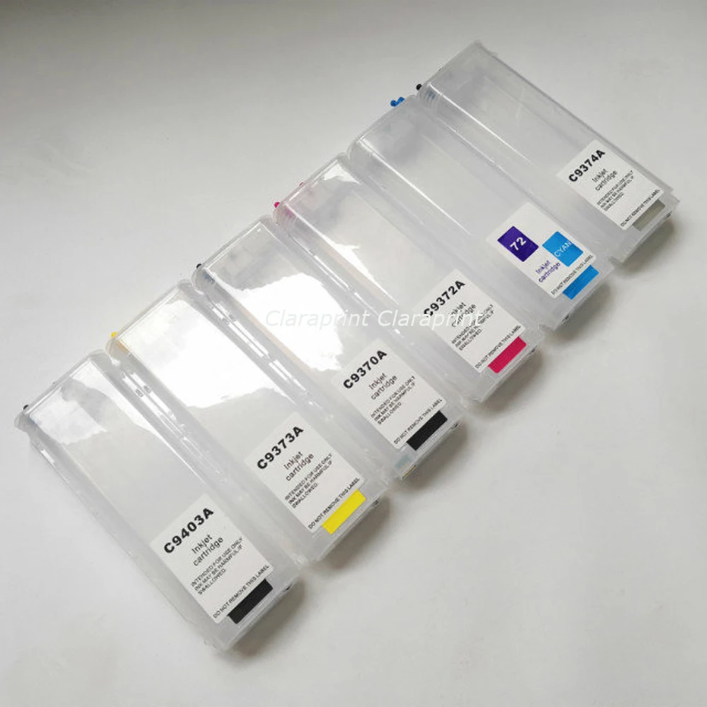 

6pcs/set 280ml Compatible HP72 Refill Ink Cartridge with ONE Permanent Chip for T610 T620 T1120 T1200 T1300 T2300 T770 T790 CISS