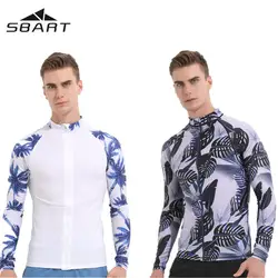 Для мужчин с длинным рукавом плавания майка UPF 50 + купальники Rash Guard куртка с застежкой-молнией пляж УФ-защитой дайвинг серфинг гидромайки