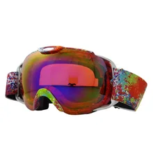 Skiing Goggles UV400 Double Layers Lenses Anti-fog Anti-Scratch Wear Over Rx Glasses, Snowboard Sunglasses for Men Women