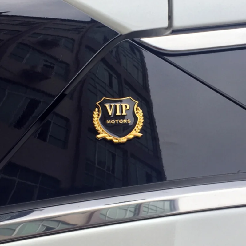 

car styling for Cadillac ATS BLS CTS XT4 XT5 ATSL XTS STS SRX Escalade 3D Metal VIP MOTORS Emblem Car Sticker 2pcs