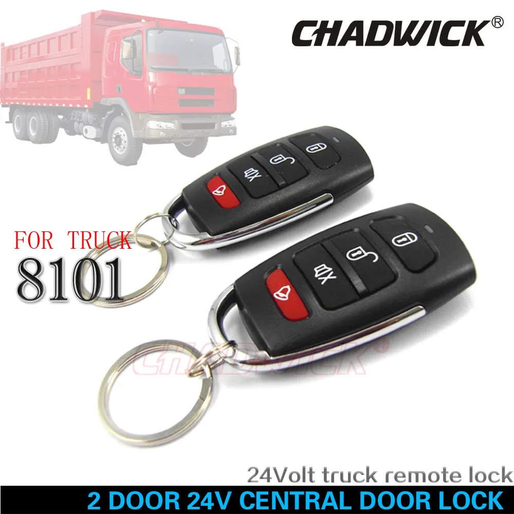 Kopen 24 V Centrale Deurvergrendeling vergrendeling systeem Universal Auto afstandsbediening Voertuig Keyless Systeem voor truck 2 deur CHADWICK 8101