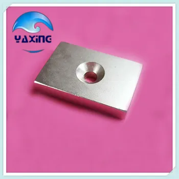 

1PCS Magnet Holder 60X40x10mm With Hole Super Strong Permanent Rare Earth Ring Block Neodymium Magnets Magnet N35