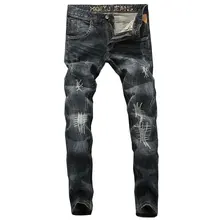 2019 Fashion Men Jeans High Quality Slim Fit Ripped Jeans For Men Patchwork Pants Italian Style Brand Biker Jeans,Men New Pants 2019 Fashion Men Jeans High Quality Slim Fit Ripped Jeans For Men Patchwork Pants Italian Style Brand Biker Jeans,Men New Pants