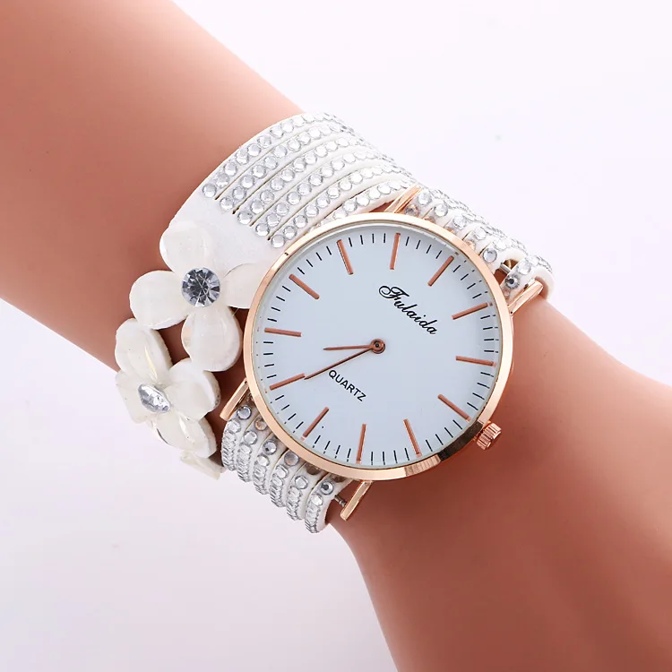 Для женщин часы Роскошные Модные Кожаные Обмотки браслет часы женские кварцевые часы Повседневное платье наручные часы Relogio Feminino