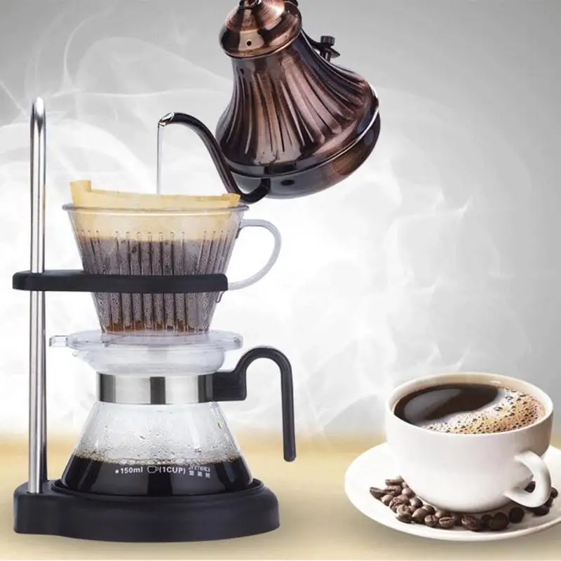 

Manual Portable Coffee Maker Adjustable Handmade Drip Coffee Filter Cup Mocha Coffee Pot Percolator Cafe Filter Pot Kitchen Tool