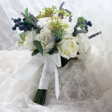 Ручной работы Искусственный Свадебный букет цветок свадебные искусственные цветы украшения Искусственные цветы la boda Ramos de Novia