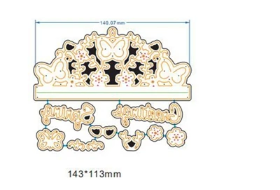 Новинка, Бабочка, сердце, рамка, металлические режущие штампы, трафареты, буквы для рукоделия, скрапбукинг, украшение, тиснение, карта, ремесло, высечки - Цвет: H2235