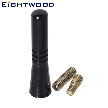 

Eightwood Auto Car AM FM Radio Short Bar Antenna Aerial Nozzle Black With Universal M5 M6 Adapter Connector