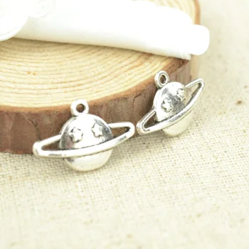 

30 pcs 20*13 Antique Tibetan Silver Charms Bracelet Necklace Pendant New Fashion Alloy charm Planet 2377