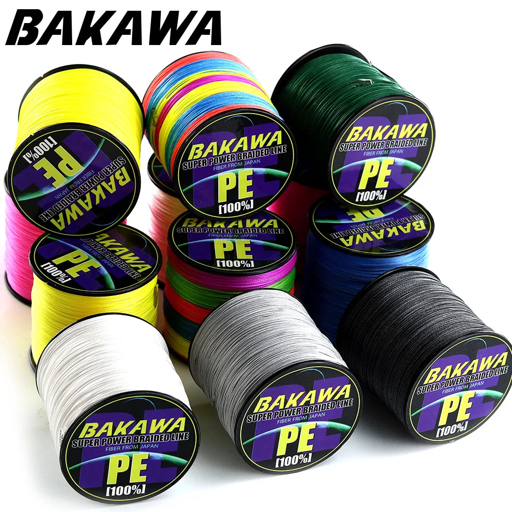 

BAKAWA Fishing Line 8 Strands PE Braided 500 300 Meters Multifilament Fishing Line Rope peche carpe Wire 20 30 40 50 60 80 100lb