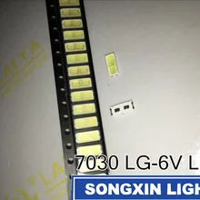 500 шт. для LG Innotek светодиодный smd 7030 светодиодный холодный белый 100-110lm светодиодный Подсветка 1 Вт 7030 6V холодный белый ТВ Применение