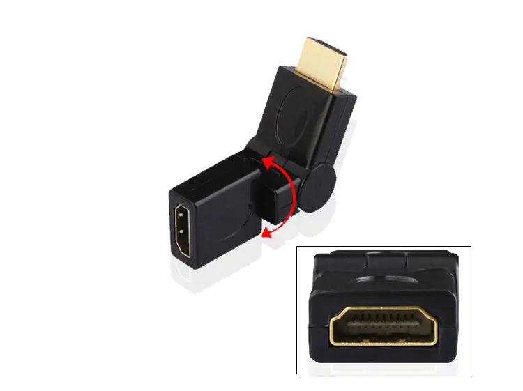 180 90 градусов Угловой HDMI мужчин и женщин Поворотный Шарнир HDMI180 градусов Мульти Направление Универсальный локоть адаптер