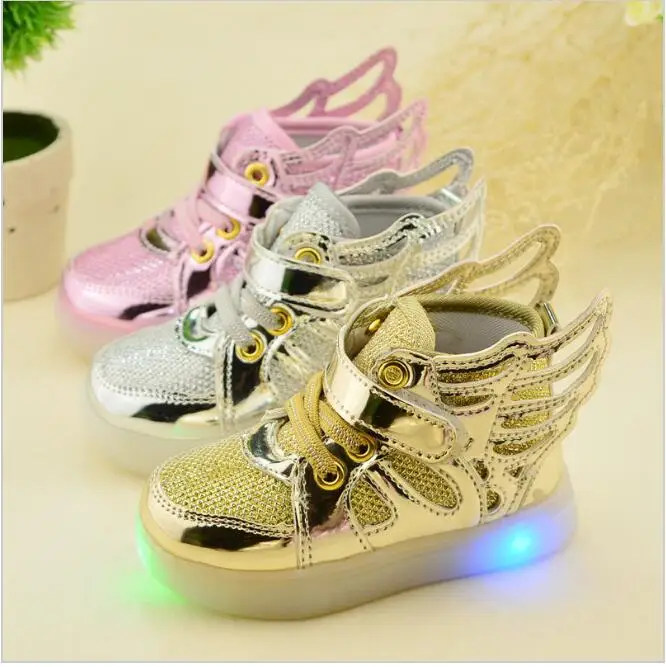 2018 1 to 5 years old baby boys girls cartoon shoes led lights kids size 1 girl shoes