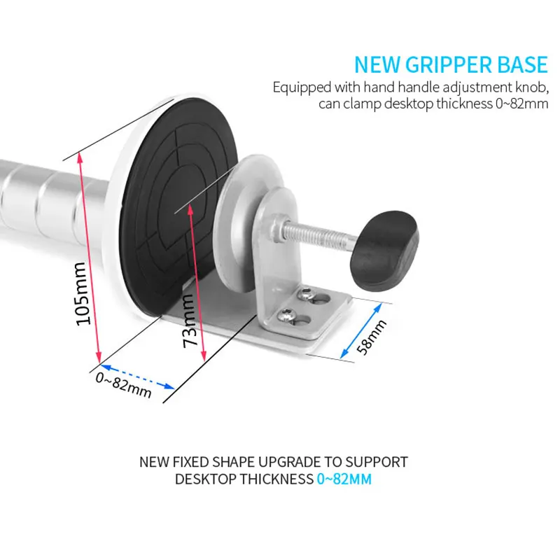 Strong Dual Arm Universal Rotation Stands Aluminum Alloy Notebook Mount Holder Support for 9-15 inch Laptop/Tablet Lapdesk Stand Strong Dual Arm Universal Rotation Stands Aluminum Alloy Notebook Mount Holder Support for 9-15 inch Laptop/Tablet Lapdesk Stand
