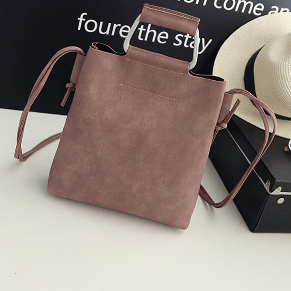 

Hot Women Handbags Female Vintage Bucket Bag Shoulder Fashion Messenger Bag Shopping Korean Version Simple Wild Lady Tote Bag