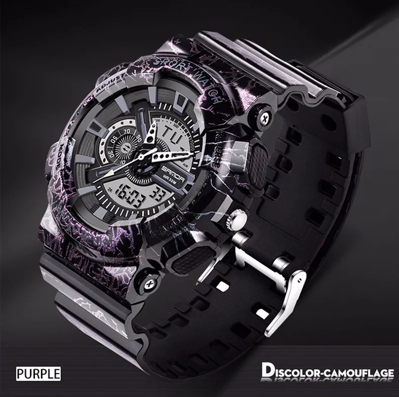 Мужские часы Топ бренд класса люкс SANDA цифровые часы G Стиль Военный Спорт шок часы для мужчин светодиодный кварцевые цифровые часы reloj hombre