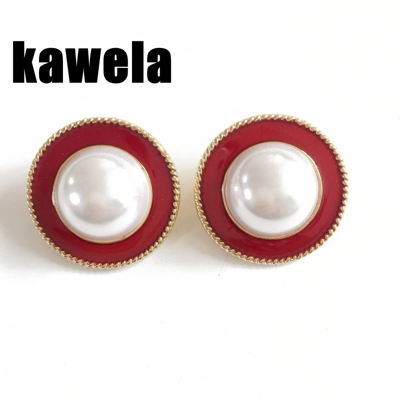 Новые милые круглые жемчужные эмалевые серьги клипсы|earrings clips|pearl earrings clipearrings pearl