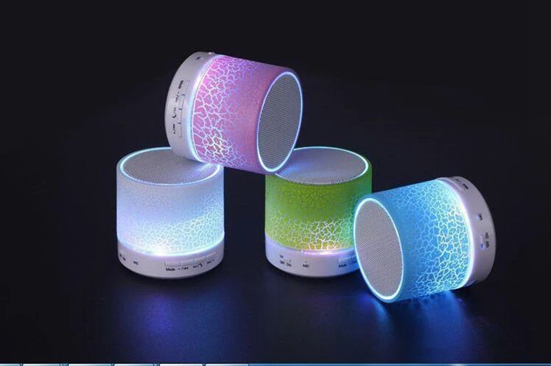 

Portable Mini Bluetooth Speakers Wireless Hands Free LED Speaker TF USB FM Sound Music For iPhone X Samsung Mobile Phone