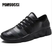 2017 New Stylish Black Running shoes for Men Sneakers lightweight Sports shoes Platform Boys Leather White Sport Running Shoes