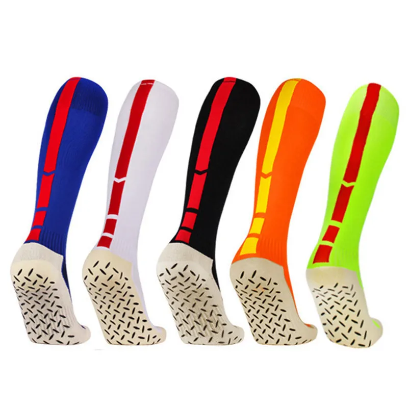 Non Slip Men Male Soccer Socks Football Sports Running Long Stockings