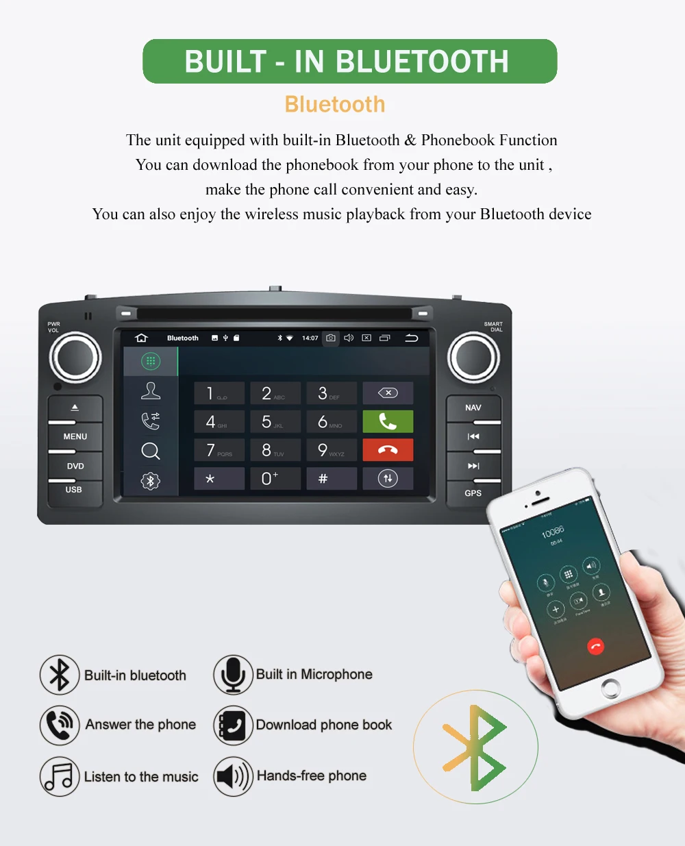 Discount Bonroad 2 Din Car Multimedia Player For Corolla E120 BYD F3 Video GPS Wifi Radio 4G  MP3 Touch Screen 3