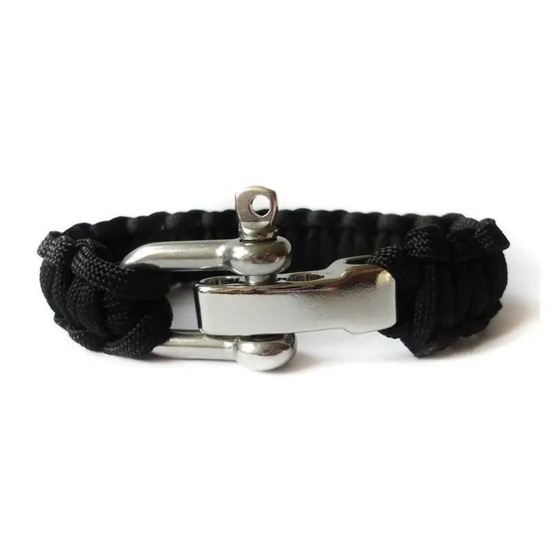 Outdoor Umbrella rope bracelet for survival rope fishbone adjustable steel buckle bracelets rescue emergency tools
