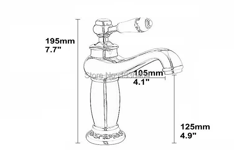 Хромированные смесители для раковины ванной комнаты фарфоровый смеситель, латунь кран с одной ручкой Torneira горячей и холодной краны 1134C