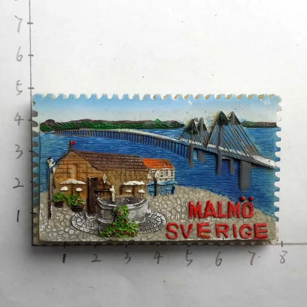 

Sweden Malmo Travel Souvenir Magnet Fridge Stickers