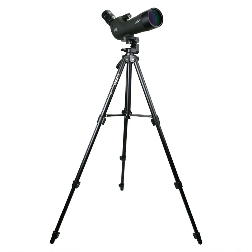 

SVBONY SV29 BAK4 Spotting Scope 23mm Eyepiece 20-60x60 Waterproof Zoom FMC Monocular Telescope w/ long tripod 54'inch F9309