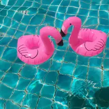 5X воздушные Матрасы для чашки надувные фламинго Напитки держатель чашки бассейн поплавки подставки под стаканы Floatation устройств розовый