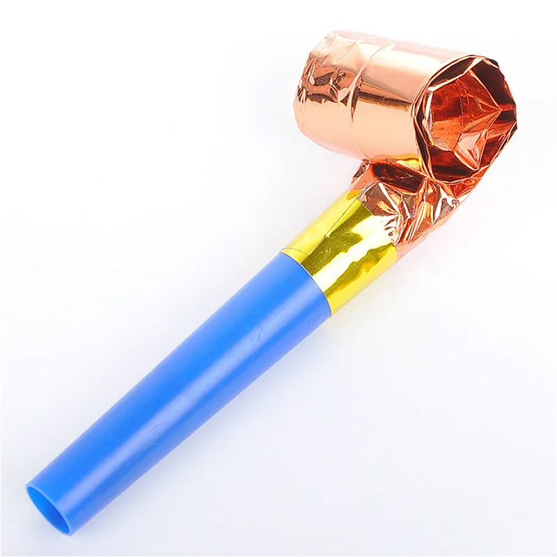 

SUEF Happy birthday party fun props noise maker kids' party roll gold paper whistling parties like small loudspeakers @2