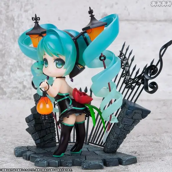

Anime Hatsune Miku Lamp Q version Action Figure PVC Collection Model Toys Dolls Gift With Box 15cm