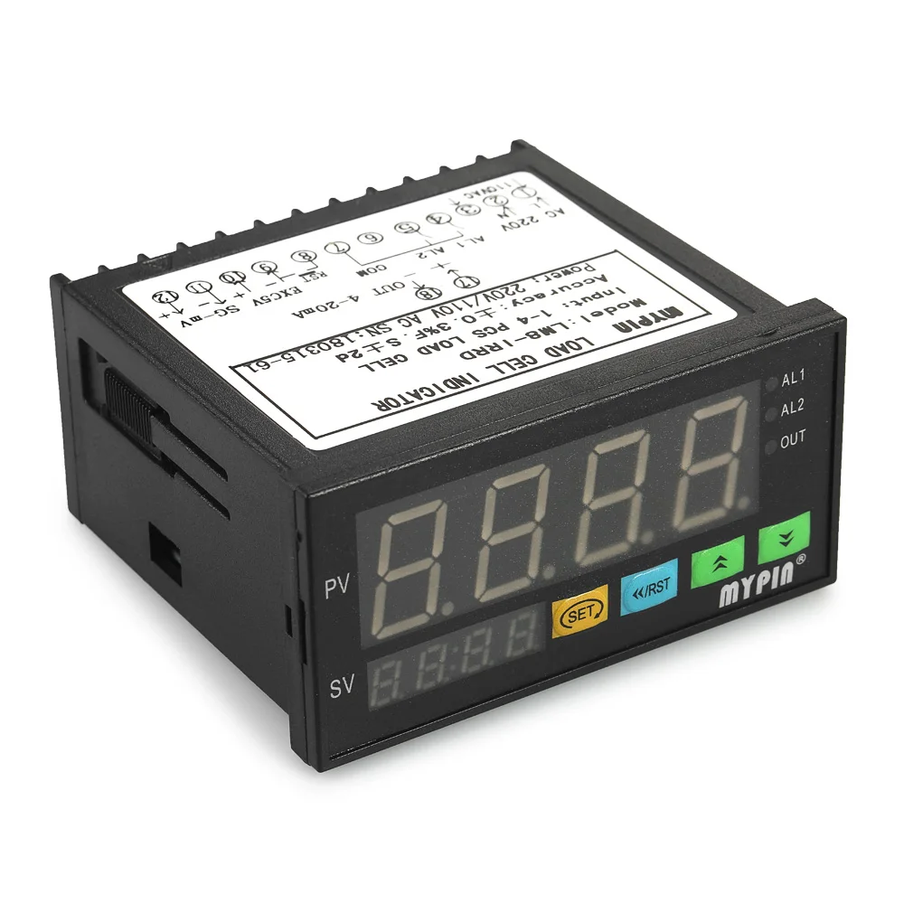 

Digital LED Display Weighing Meter Load-cells Indicator 1-4 Load Cells Signals Input 2 Relay Alarm Output