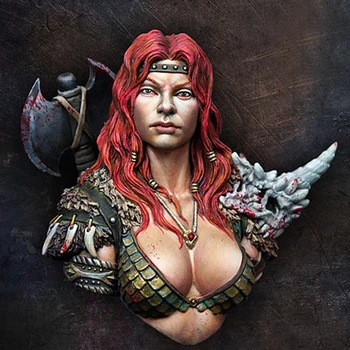 

DIY 1/12 BUST Resin Figure Model Kit Character Model Female Savage Movie Game Character X75