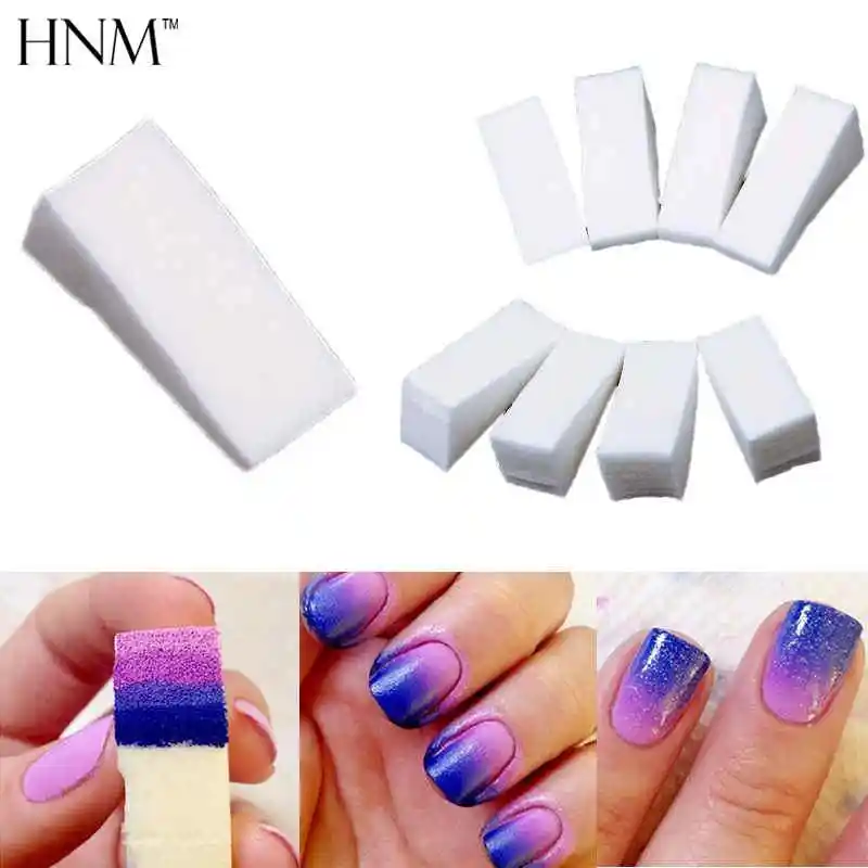 

HNM 12pcs DIY Gradient Nail Sponges Nail Buffer Files Color Change Gel Nail Polish Equipment Manicure Nail Art Tool