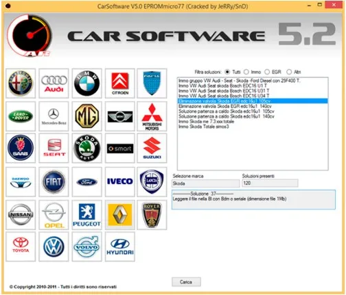 Автомобильное программное обеспечение v5.2 EPRO Mmicro77 с трещинами CarSoftware 5 2 (immo off EGR и