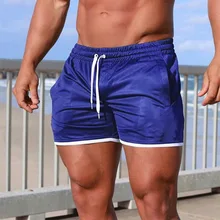 Мужские Пляжные пляжные шорты, спортивные эластичные однотонные Шорты для плавания, пляжная одежда, повседневные мужские спортивные штаны для тренировок, футбола, фитнеса, спортзала