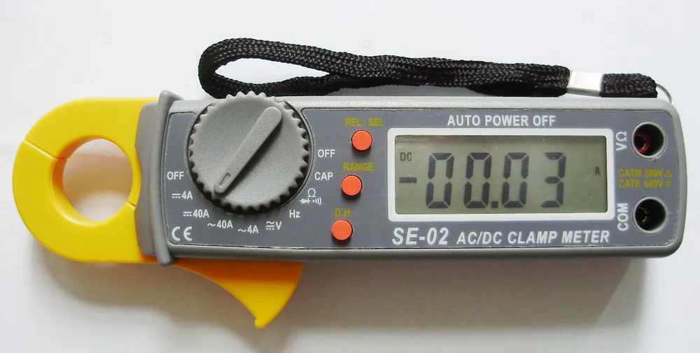 SE-02 DC/AC клещи, 4A/40A