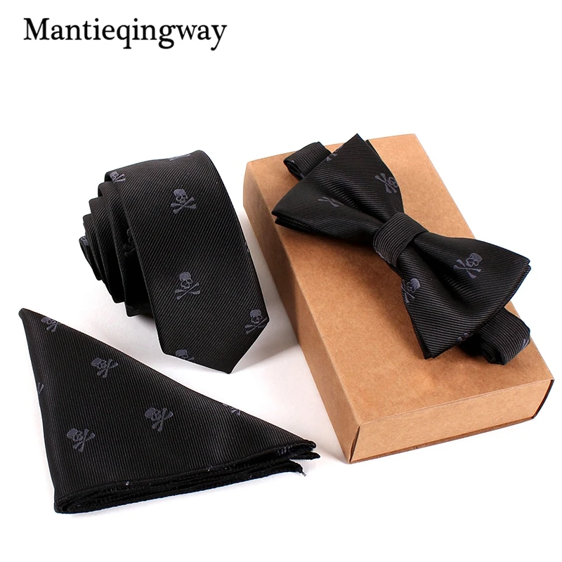 

Brand Wedding Print Pattern Necktie Pocket Square Towel Bow Tie Set Mens Suit Papillon Corbatas Handkerchief Skinny Tie gravata