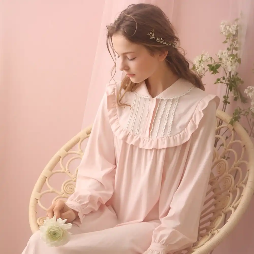 long pink nightgown