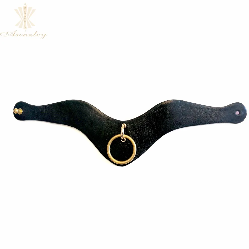Genuine Leather Women Lady Gothic Punk Choker Collar Necklace Chain 2018 (4)