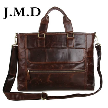 

J.M.D Classical Genuine Leather Men's Coffee Shoulder Messenger Bag Cross Body Purse Briefcases Hot Sell 7212