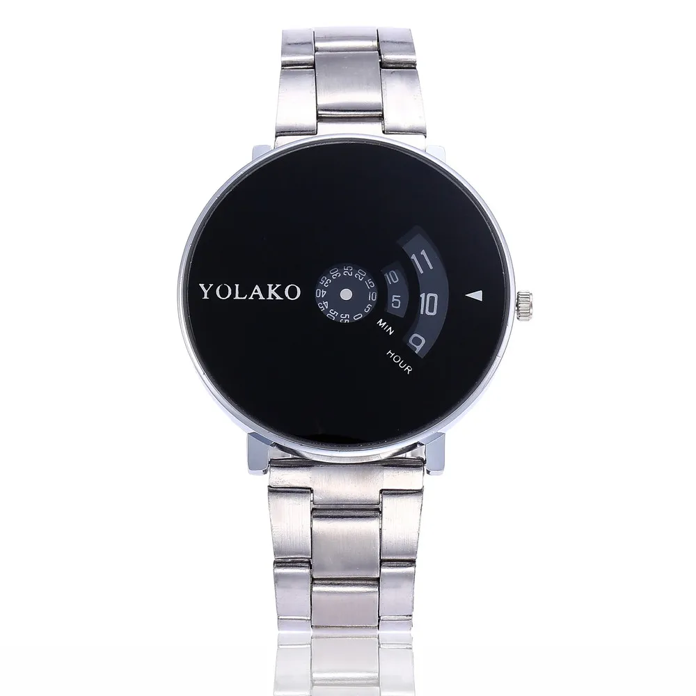 YOLAKO Fashionable High Hardness Glass Mirror Women General Steel Belt Watch