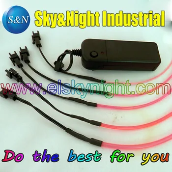 

Pink-EL Wire Sample (1.4/2.3/3.2/4.0/5.0mm) with One PC 3V Inverter+Free shipping