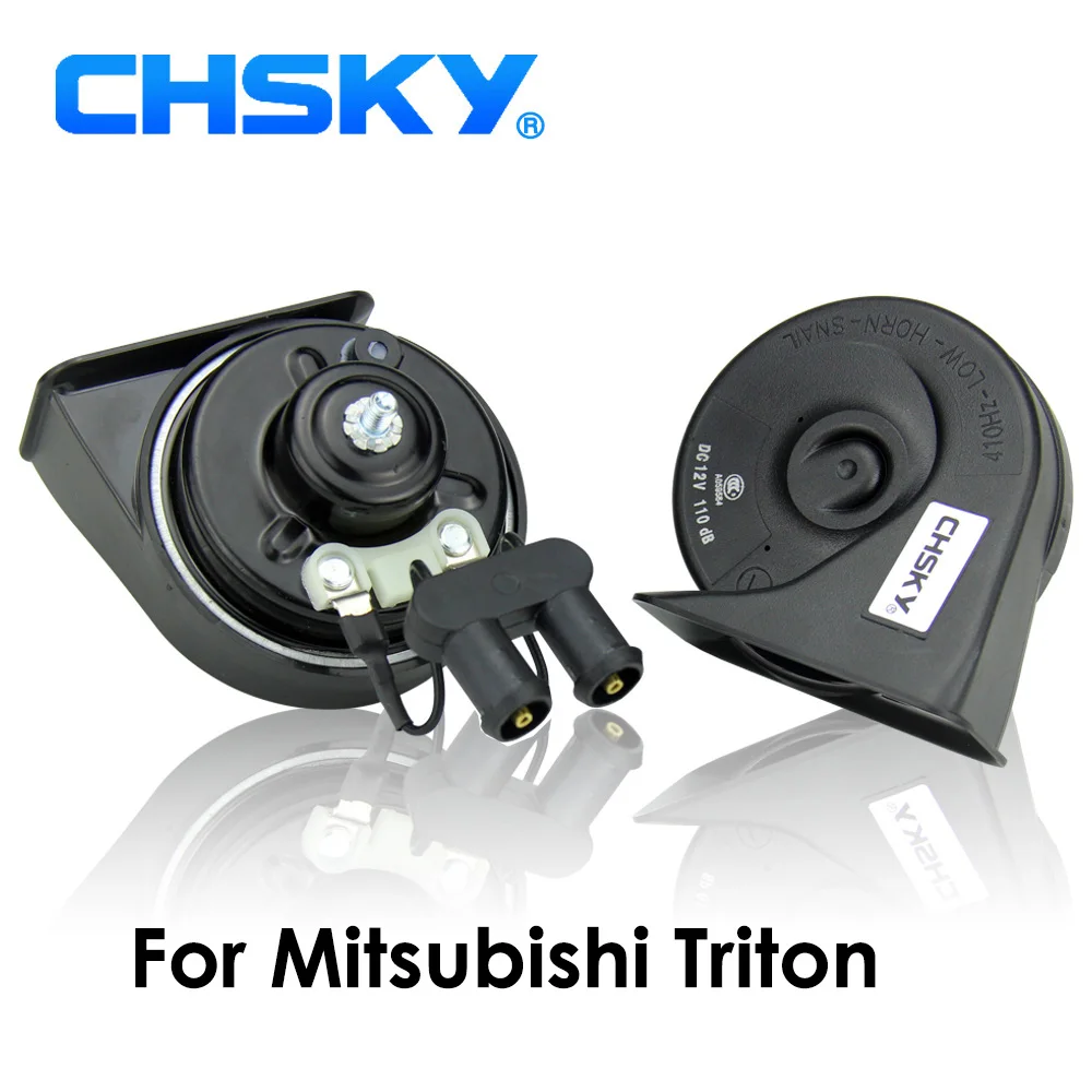 

CHSKY Car Horn Snail type Horn For Mitsubishi Triton 2005 TO NOW 12V Loudness 110-129db Auto Horn Long Life High Low Klaxon