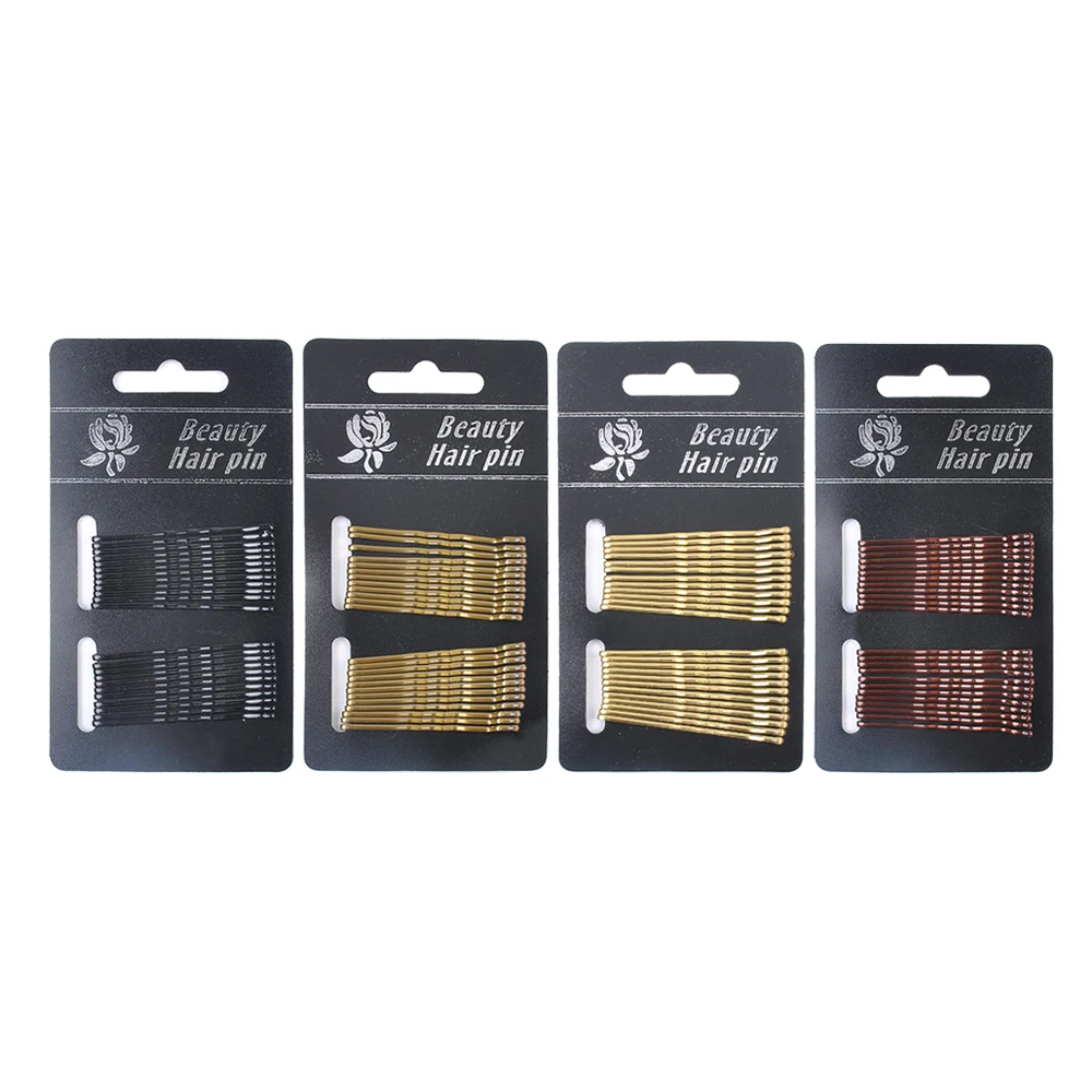 Buy 24pcs/set Simple Hairpin 4.5cm Pins Curly Wavy Grips For Hairdresser Clips