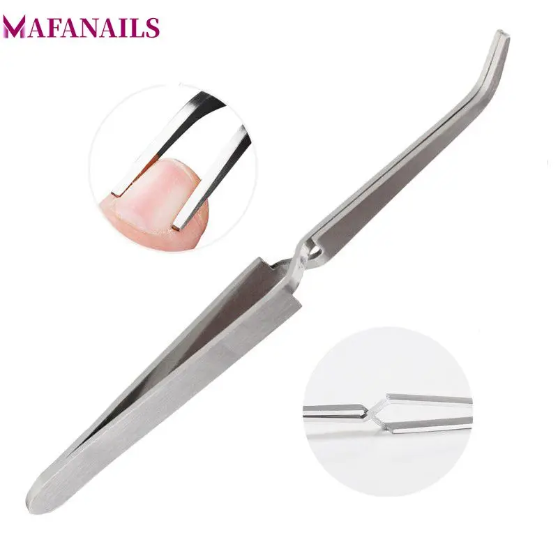 Promo Tweezers Curve Acrylic Stainless-Steel Manicure-Tool Nail-Art-Shaping 1pc Clip-Tip Nipper m6KEkbMV