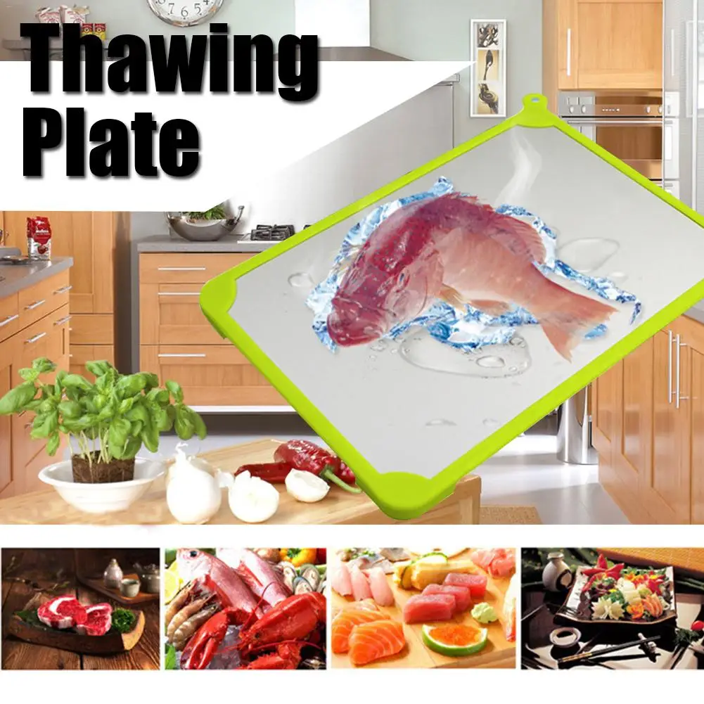 Fast Thawing Plate Defrosting Tray Defrost Meat or Frozen Food Quickly Without Electricity Microwave Quick Frozing Tray Fast Thawing Plate Defrosting Tray Defrost Meat or Frozen Food Quickly Without Electricity Microwave Quick Frozing Tray