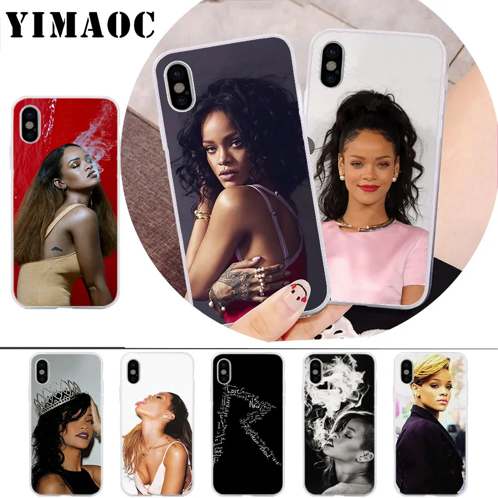 

YIMAOC Robyn Rihanna Fenty Soft Silicone Case for iPhone X r s Xr Xs Max 8 7 6S 6 Plus 5 5s SE